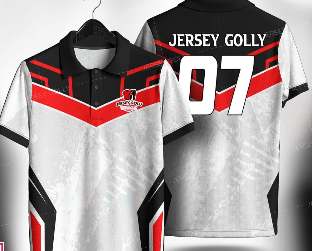 Jersey Golly jersey design — white, black and red